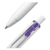 Uniball uniONE Gel Pen, Retractable, Medium 0.7 mm, Inspirational Ink-Color Assortment, White Barrel, 8PK 70309